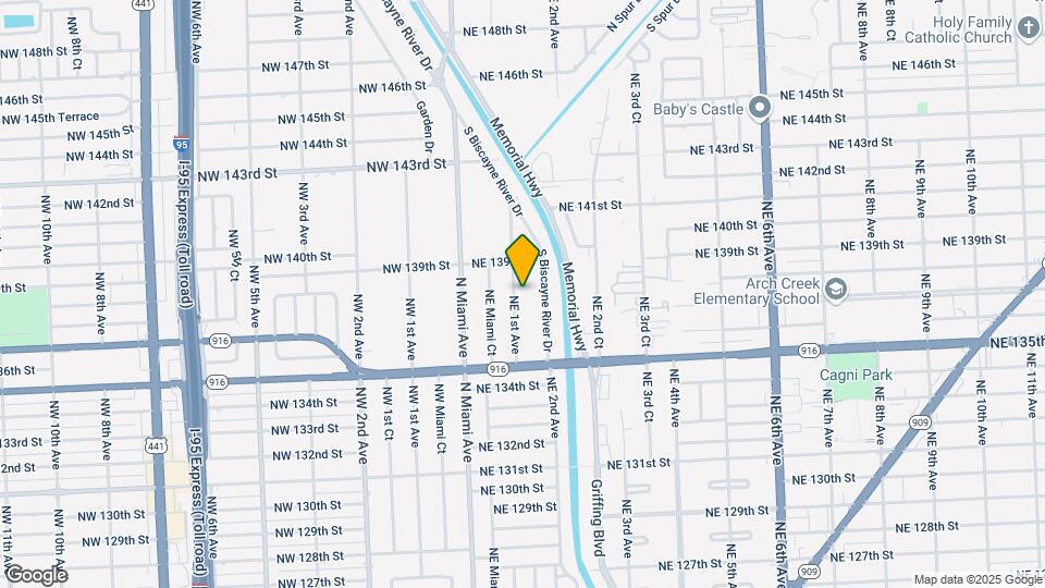 13751 NE 1st Ave Mapa y Detalles de la Ubicación