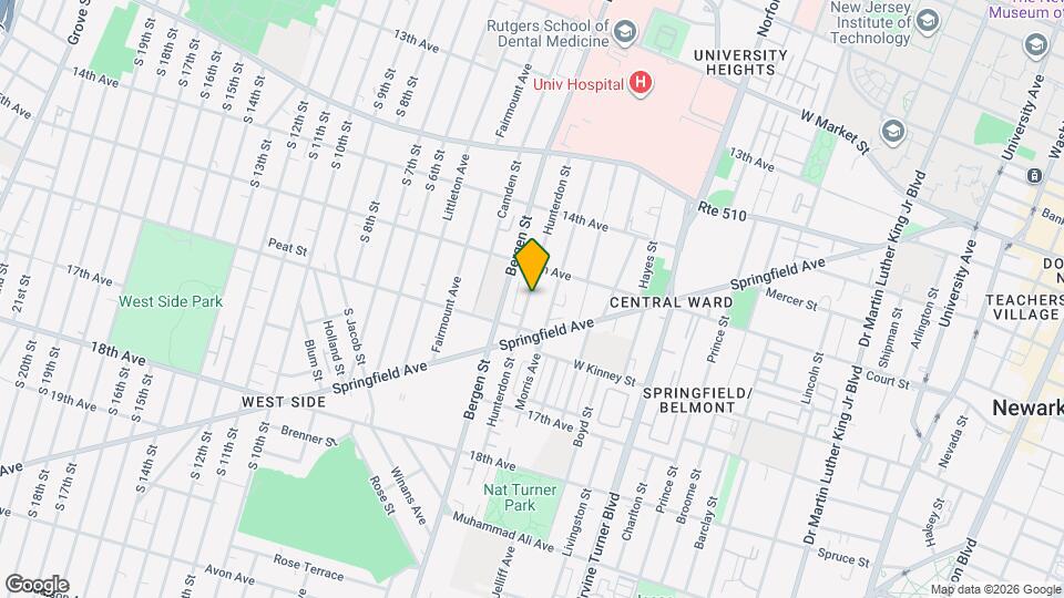 286 Hunterdon St Map and Location Details