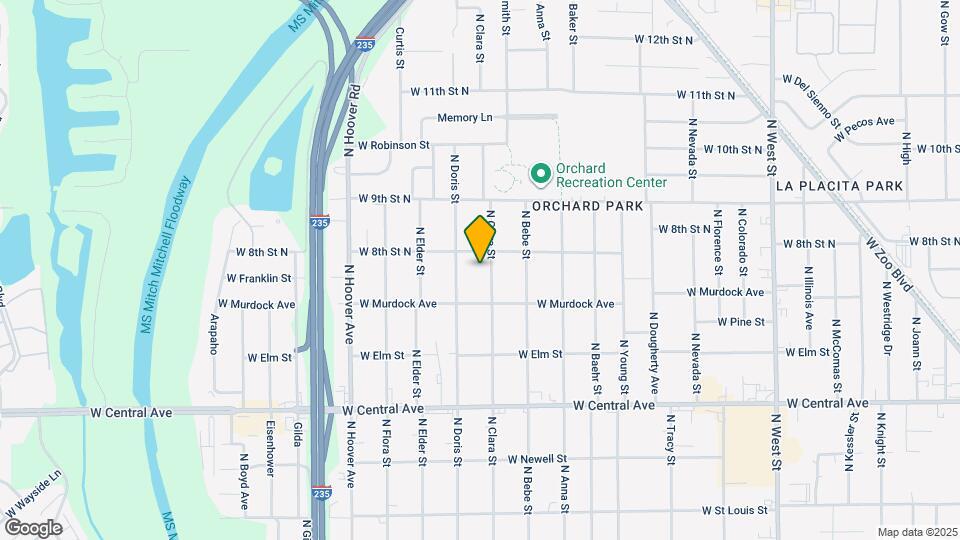 817 N Clara St Map and Location Details