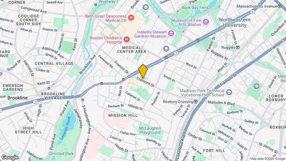 1596 Tremont St Map and Location Details