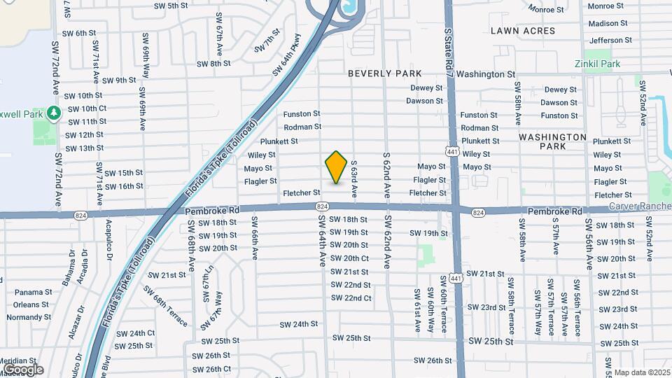 6329 Fletcher St Map and Location Details