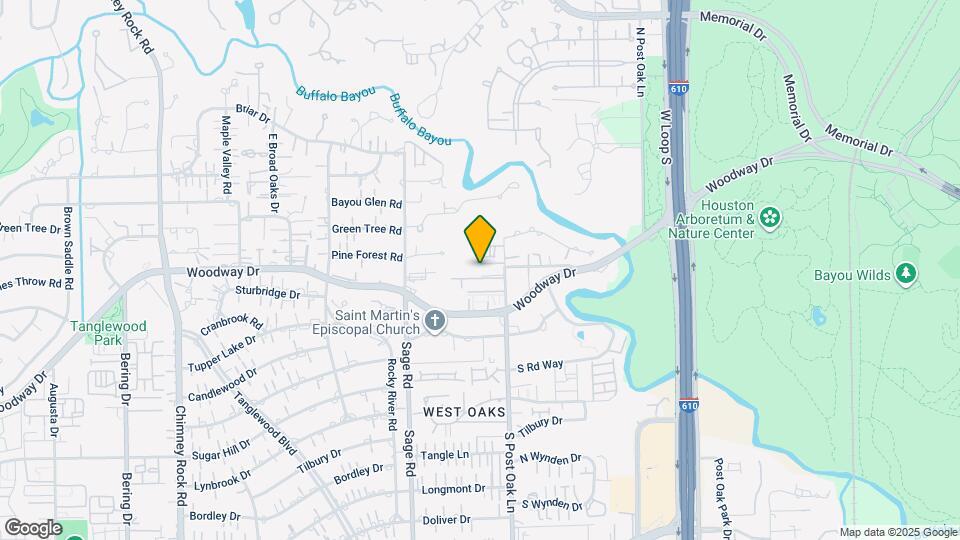 502 S Post Oak Ln Map and Location Details