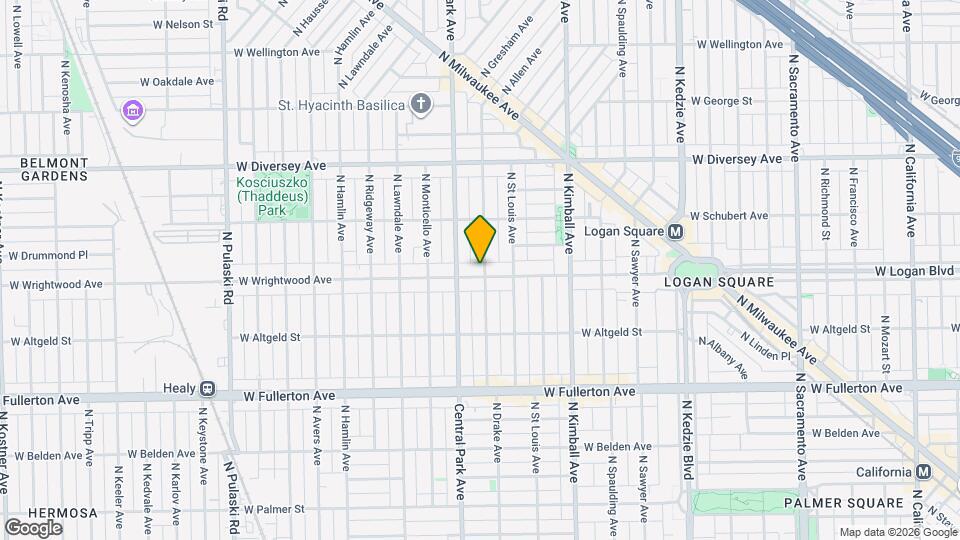 3534 W Wrightwood Ave, Unit G Mapa y Detalles de la Ubicación