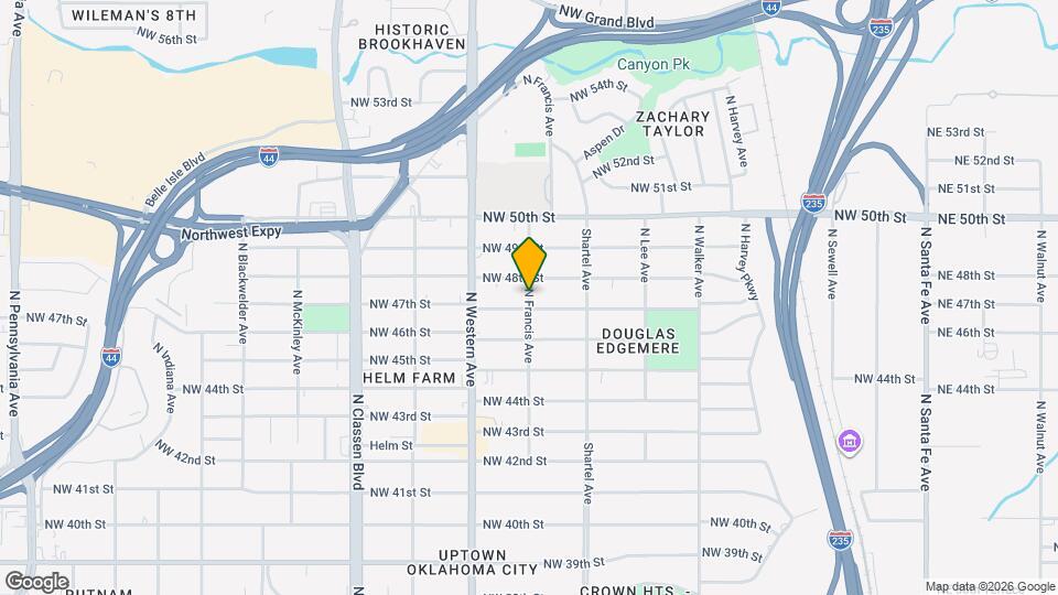 4808 N Francis Ave Mapa y Detalles de la Ubicación