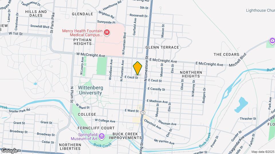 124 E Cecil St Map and Location Details