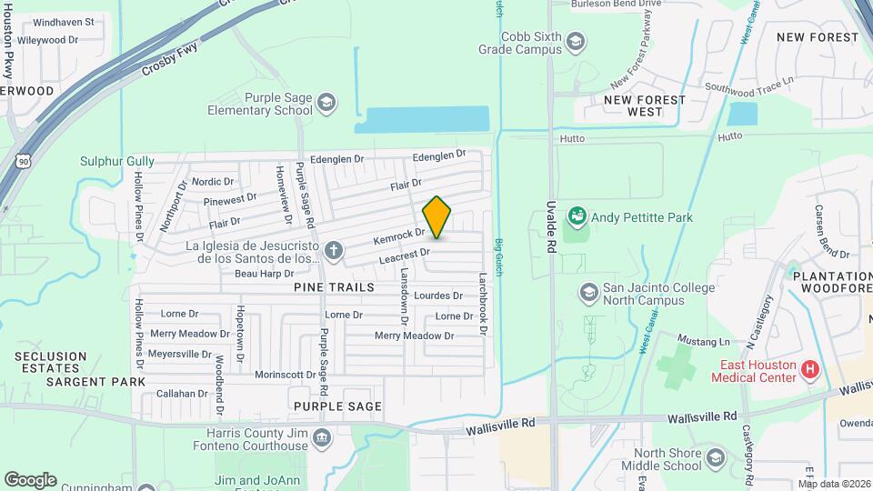 14611 Leacrest Dr Map and Location Details