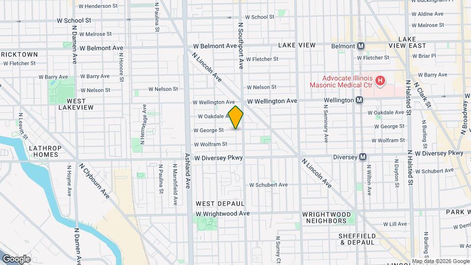 1415 W George St Mapa y Detalles de la Ubicación