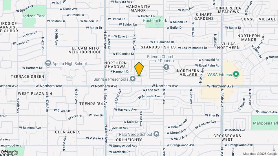 4027 W Harmont Dr Map and Location Details