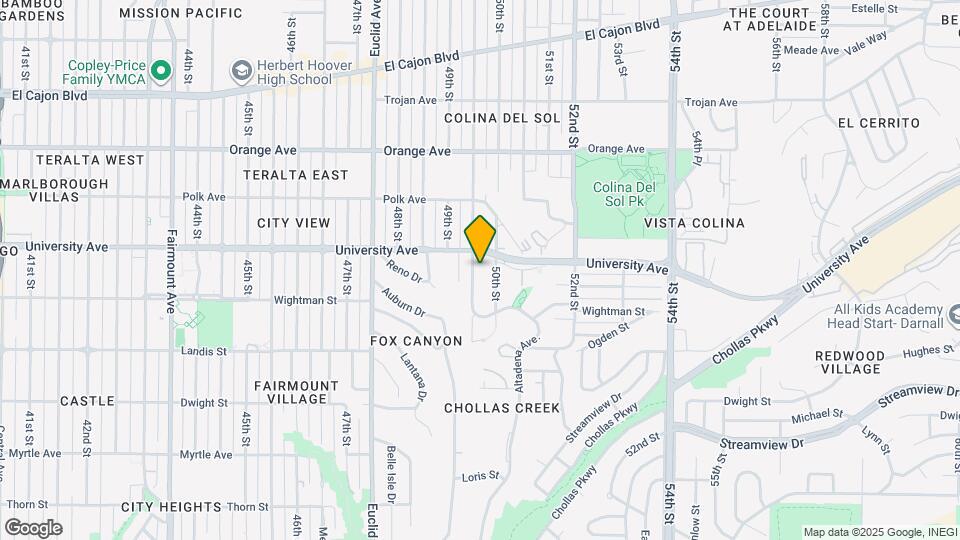 3867 Winona Ave Map and Location Details