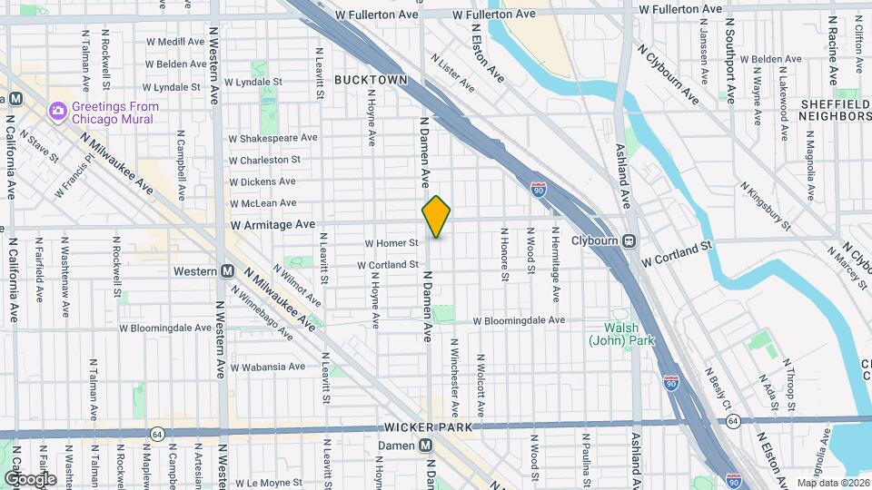 1933 N Damen Ave Map and Location Details