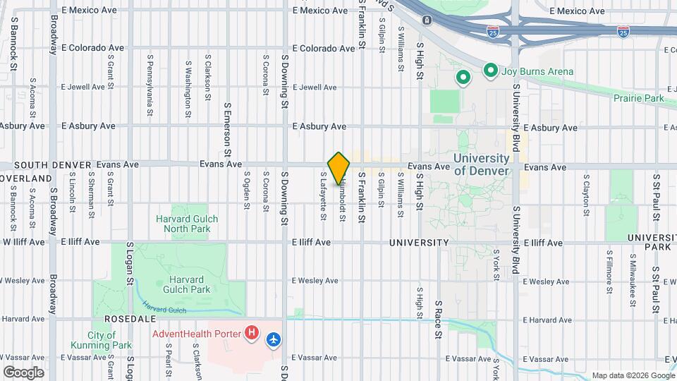 2165 S Humboldt St Mapa y Detalles de la Ubicación