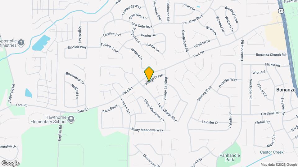 1117 Village Creek Mapa y Detalles de la Ubicación