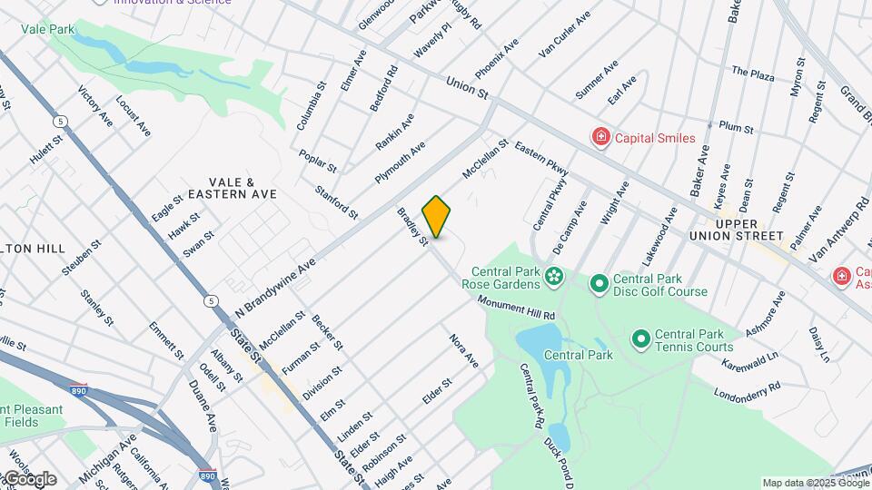 1587 Bradley St, Unit Apt 3rd Floor - The Brads Map and Location Details