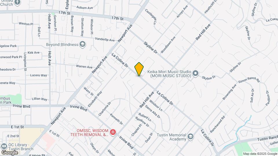 1342 La Colina Dr Map and Location Details