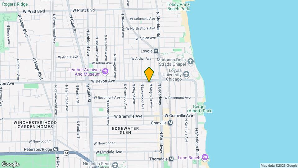 6346 N Magnolia Ave, Unit 3K Map and Location Details