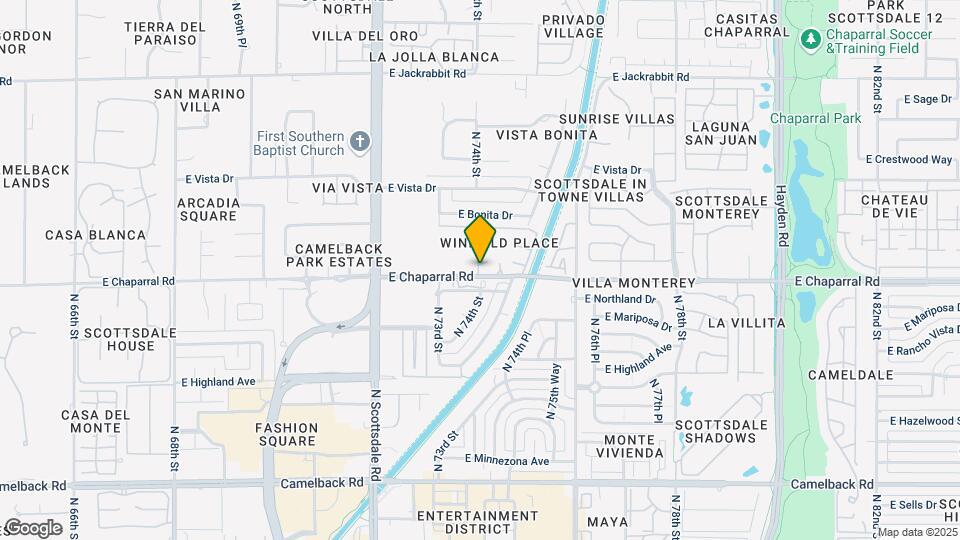 7430 E Chaparral Rd Map and Location Details