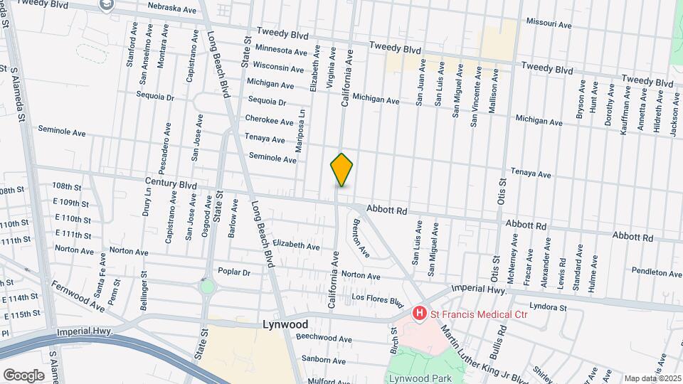 10612 California Ave Mapa y Detalles de la Ubicación