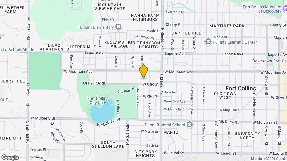 1218 W Oak St Mapa y Detalles de la Ubicación