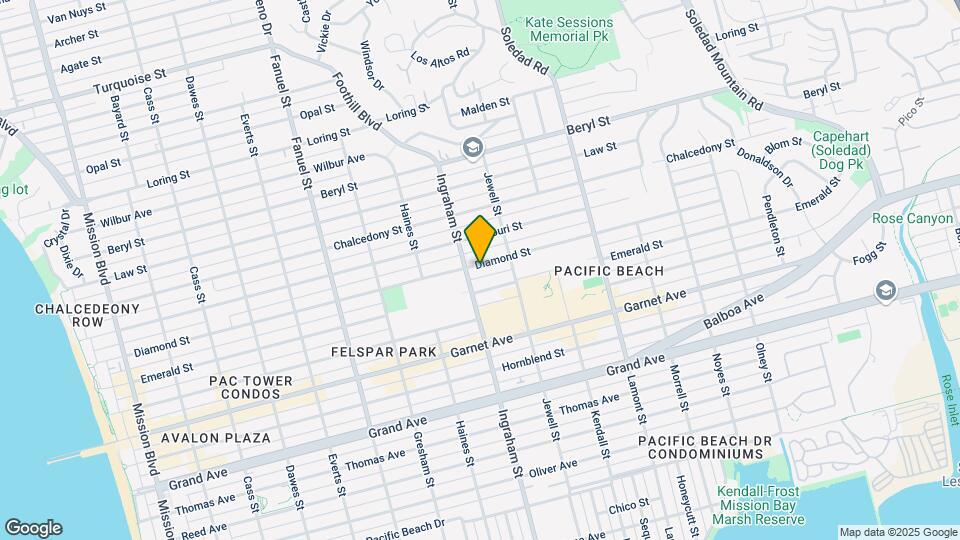 1625 Diamond St Map and Location Details