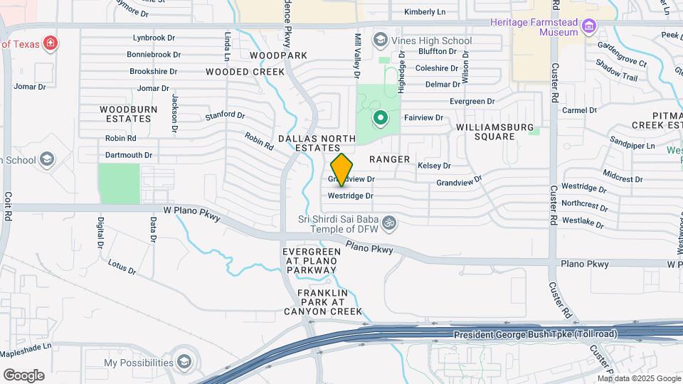 2725 Westridge Dr Map and Location Details