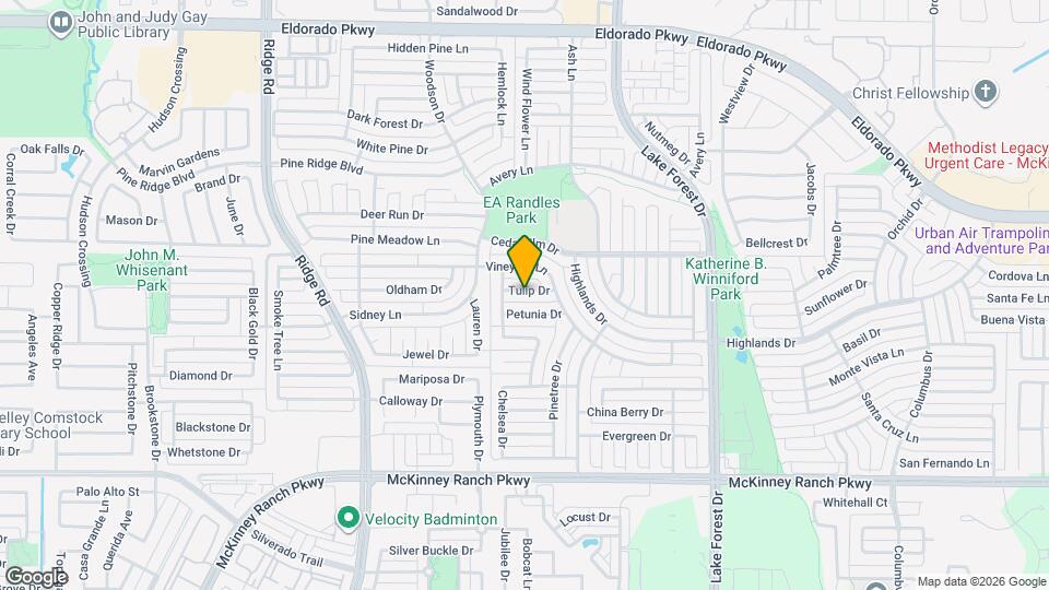 5601 Tulip Dr Map and Location Details