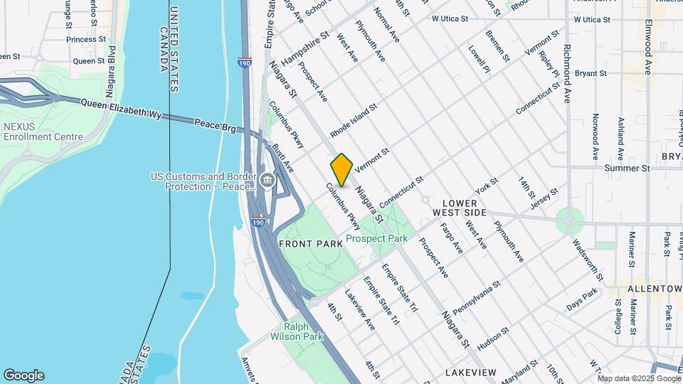 723 Columbus Pkwy, Unit UPPR Map and Location Details