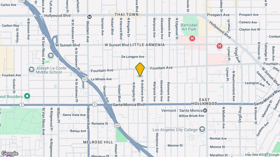 1233 N Ardmore Ave Map and Location Details