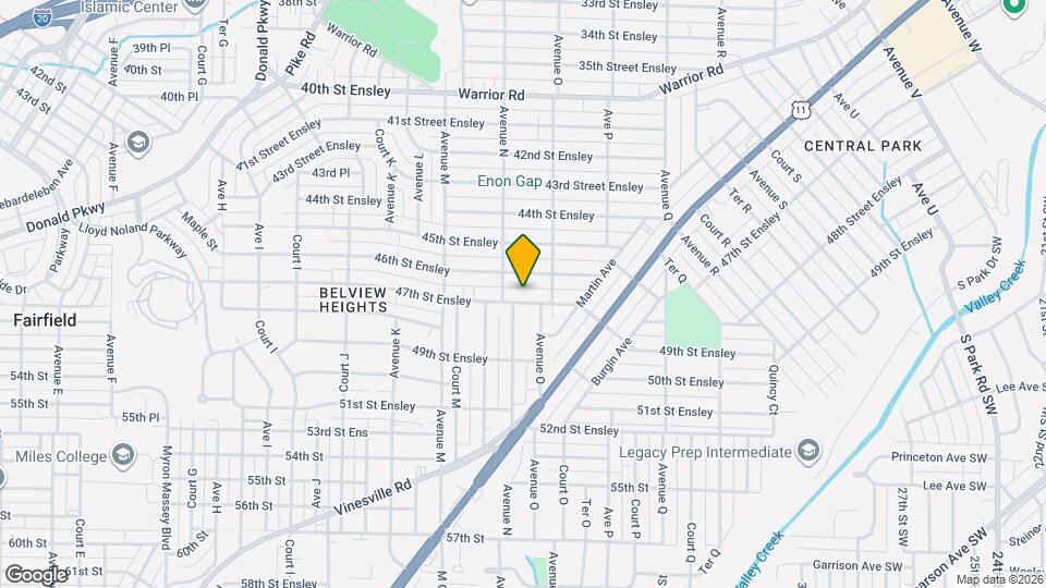 1420 47th St Ensley Map and Location Details