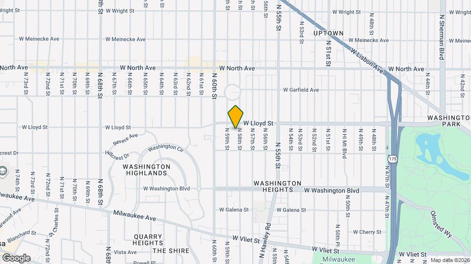 2029 N 58th St, Unit Upper Duplex Map and Location Details