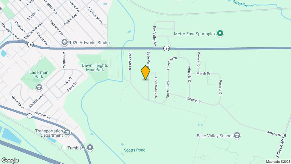 1009 Belle Valley Dr Map and Location Details