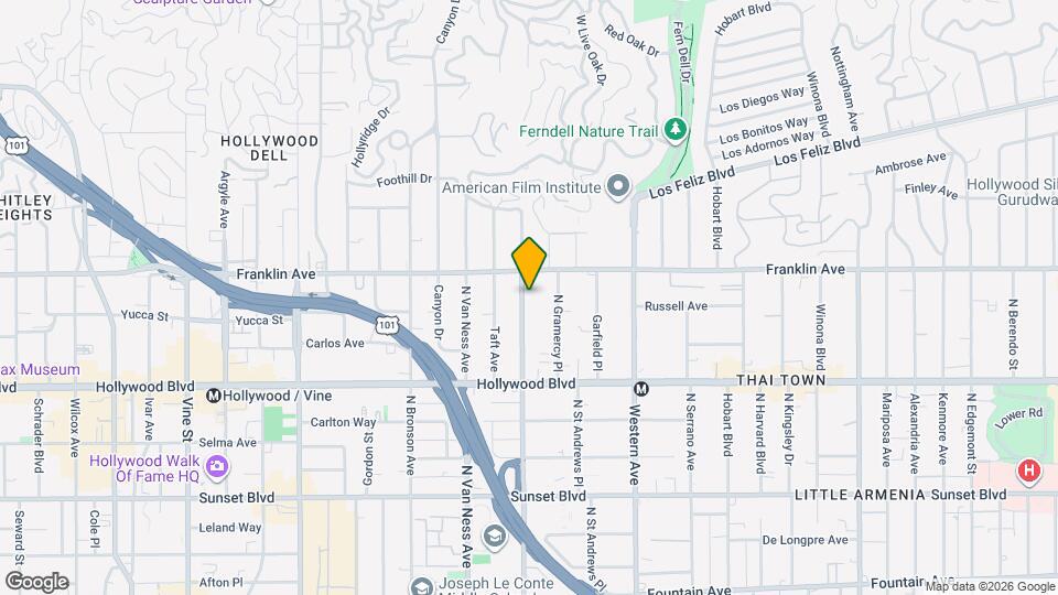 1836 N Wilton Pl Map and Location Details