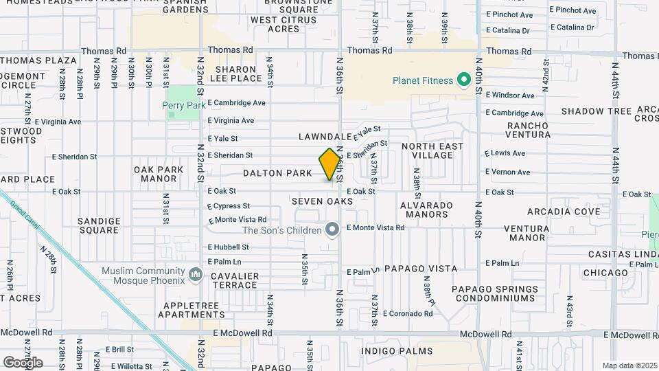 3536 E Oak St Map and Location Details