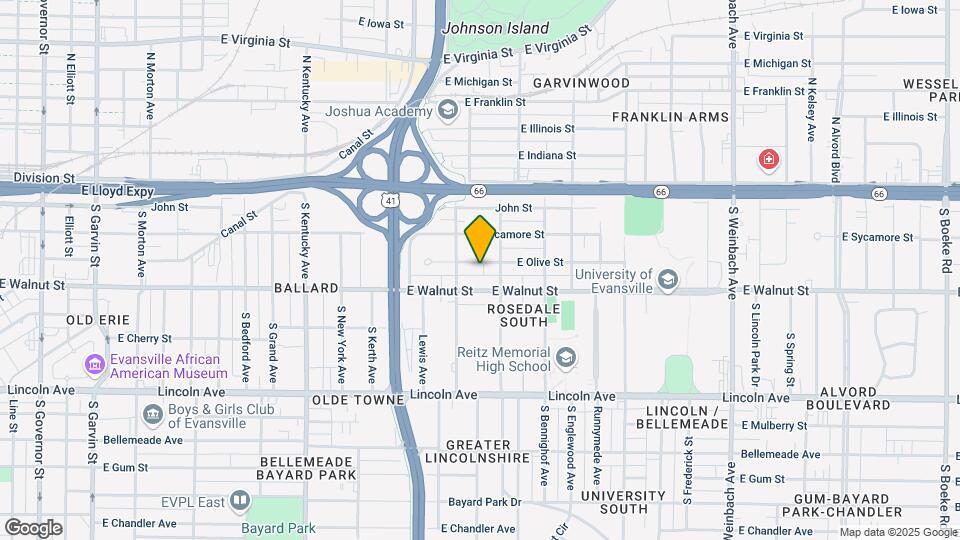 1323 Olive St Map and Location Details