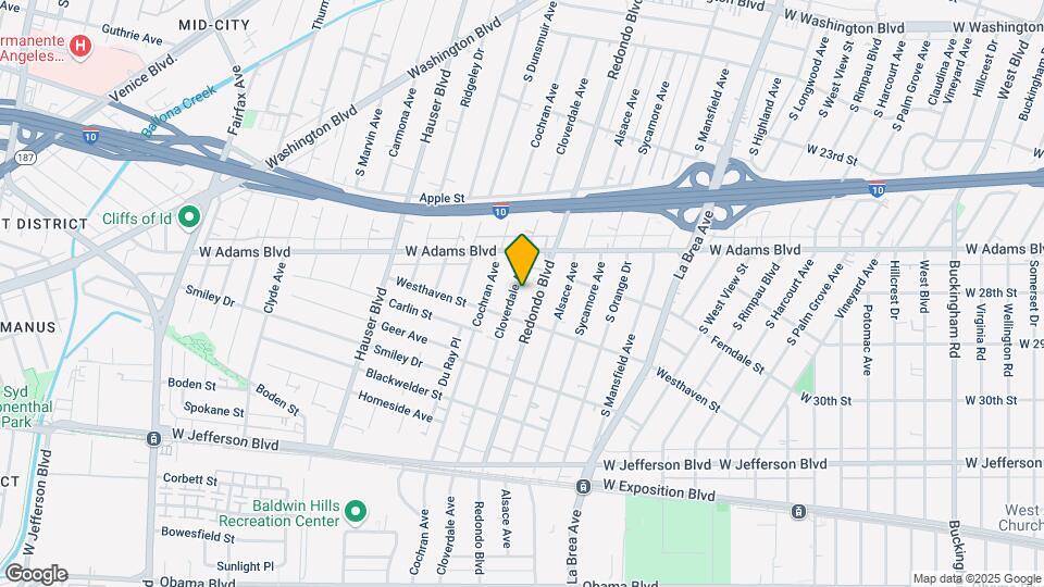 2644 S Cloverdale Ave Mapa y Detalles de la Ubicación