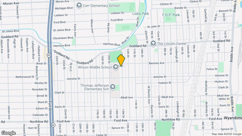 1234 13th St Map and Location Details