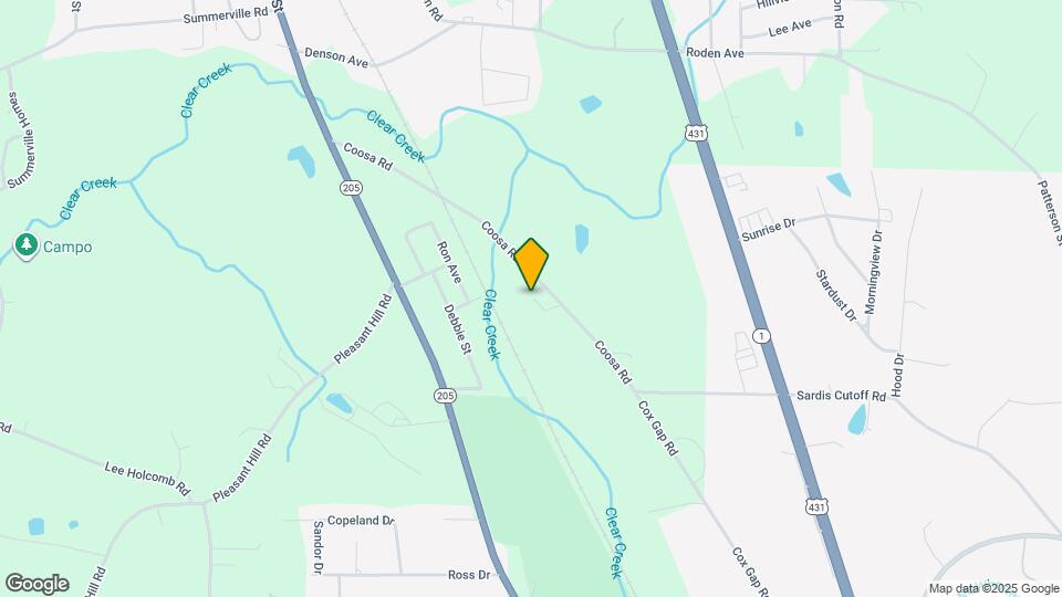 642 Coosa Rd Map and Location Details