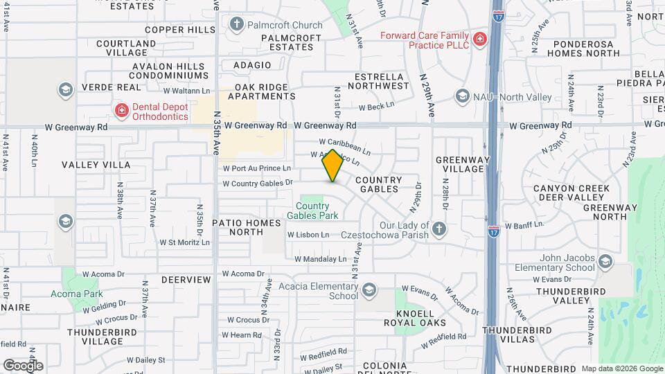 3119 W Country Gables Dr Map and Location Details