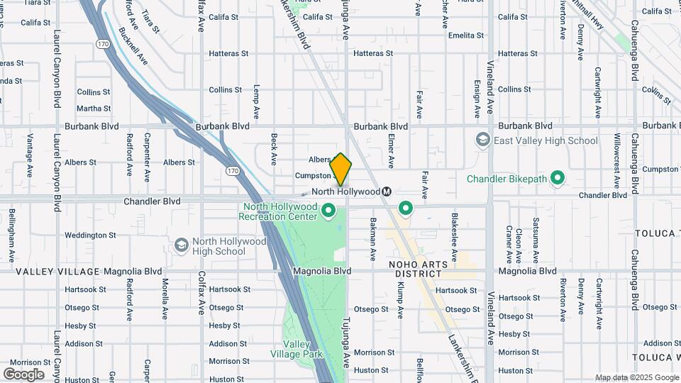 11403 Chandler Blvd Map and Location Details