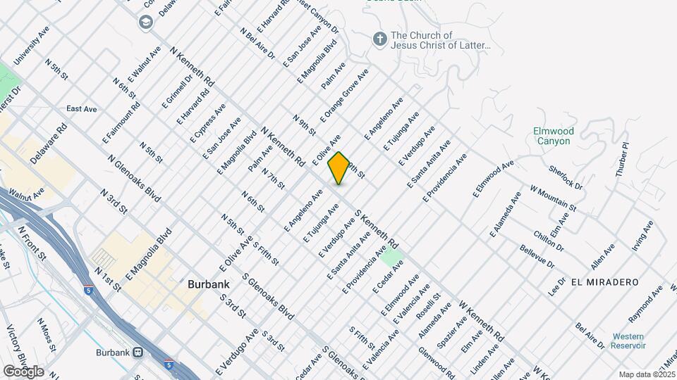 801 E Tujunga Ave Mapa y Detalles de la Ubicación