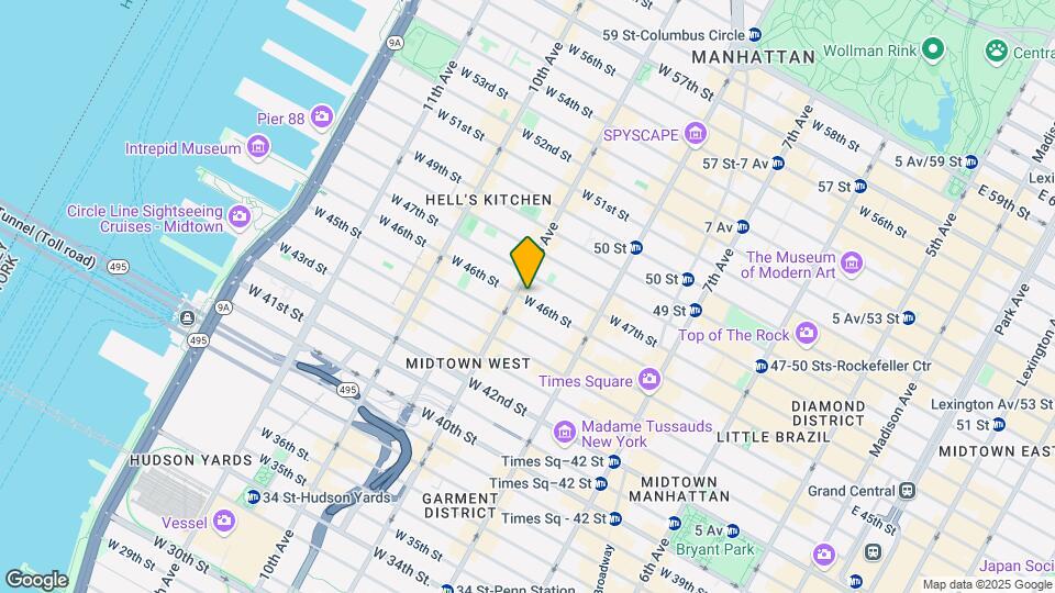 371 W 46th St Map and Location Details