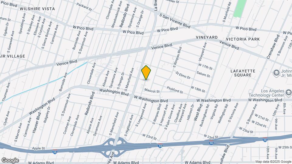 1802 1/2 S Highland Ave Map and Location Details