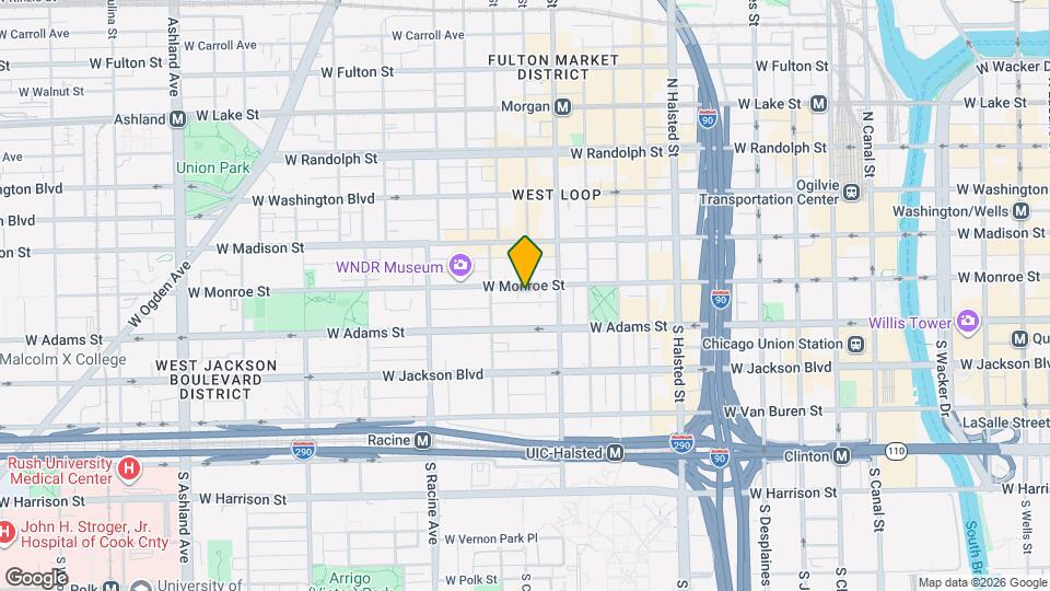 1033 W Monroe St Map and Location Details