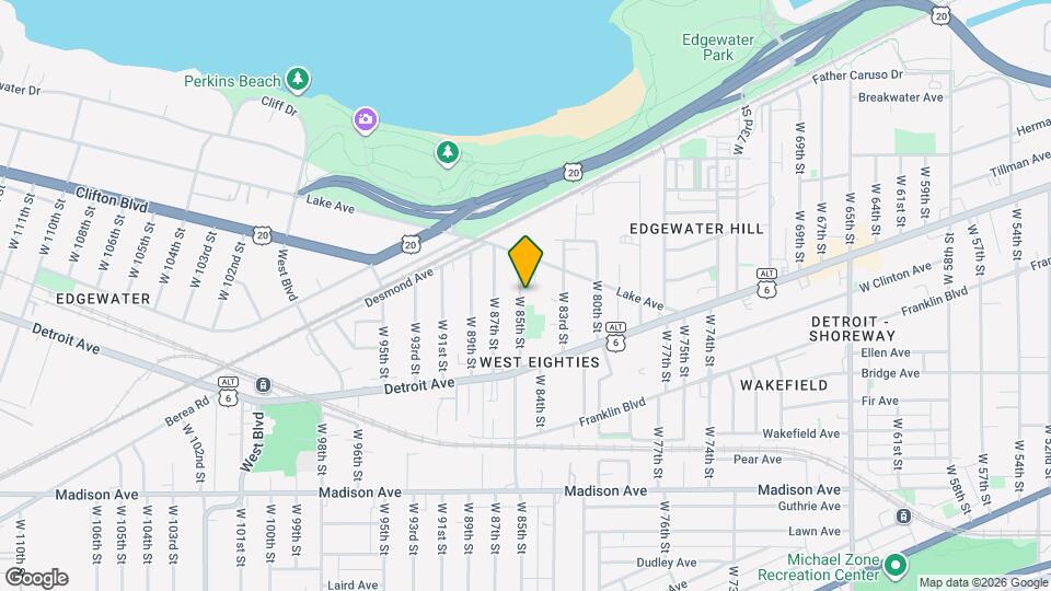 1315 W 85th St Map and Location Details
