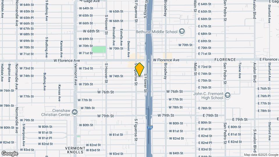 7404 S Figueroa St Map and Location Details