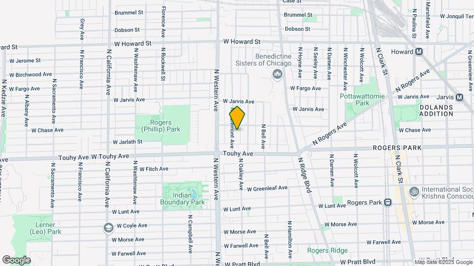 7241 N Claremont Ave Map and Location Details