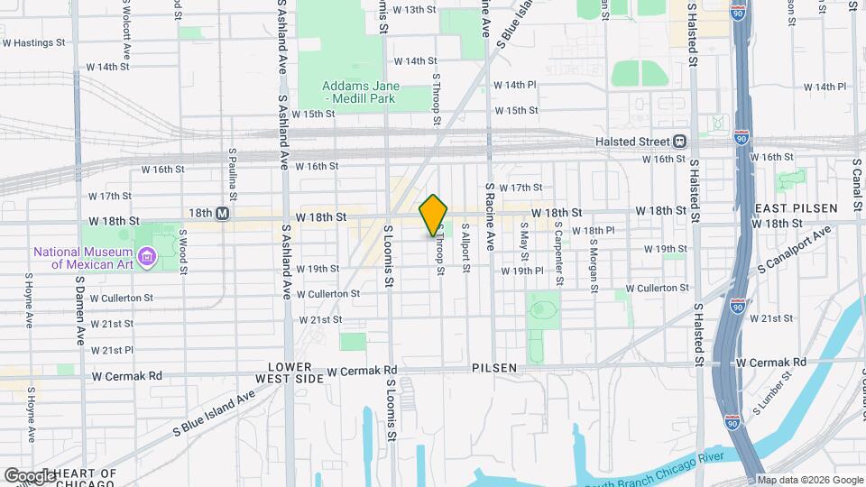 1834 S Throop St, Unit 1834 S Throop Map and Location Details