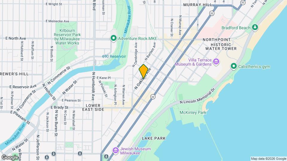 1900 N Oakland Ave, Unit A Map and Location Details