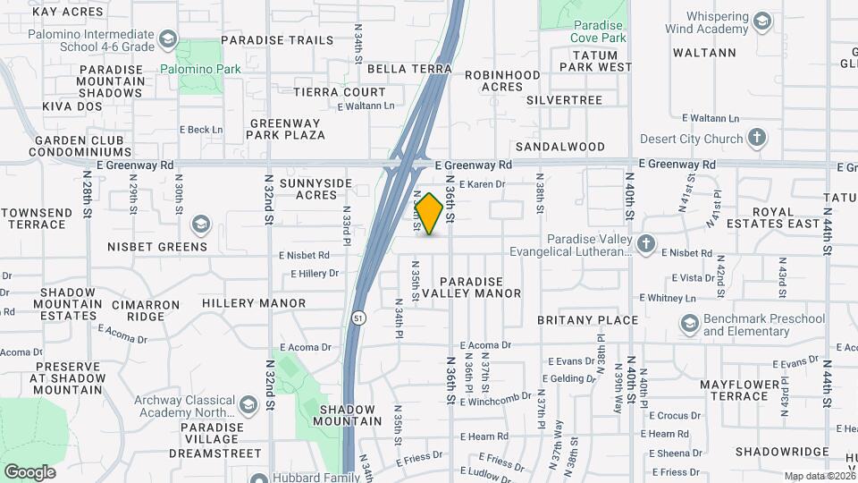 3511 E Blanche Dr Mapa y Detalles de la Ubicación