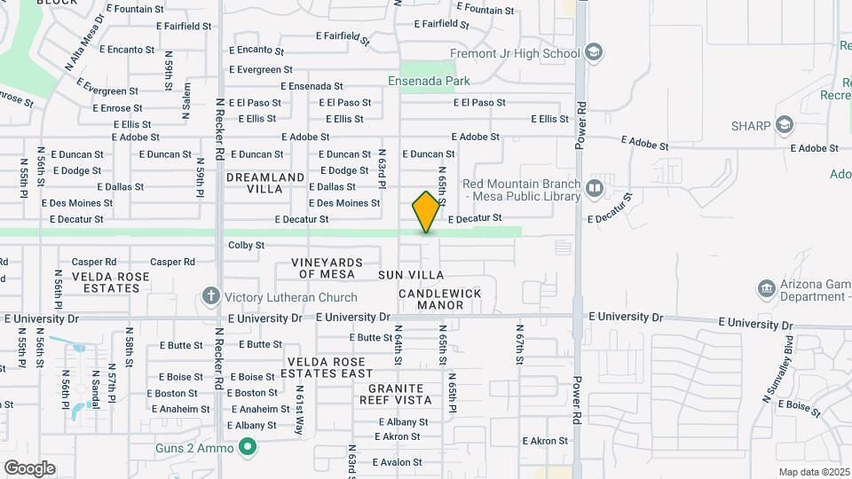 551 N 64th Pl Map and Location Details