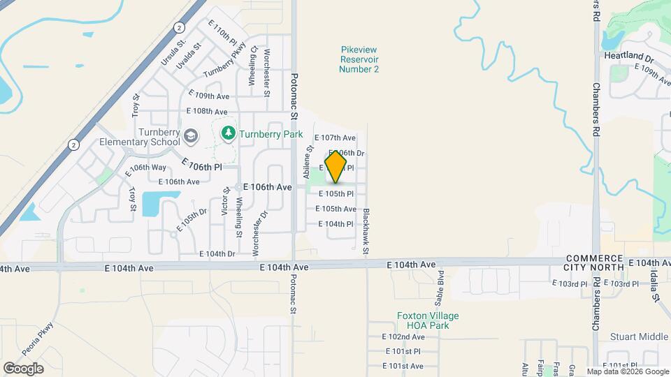 13937 E 105th Pl Mapa y Detalles de la Ubicación